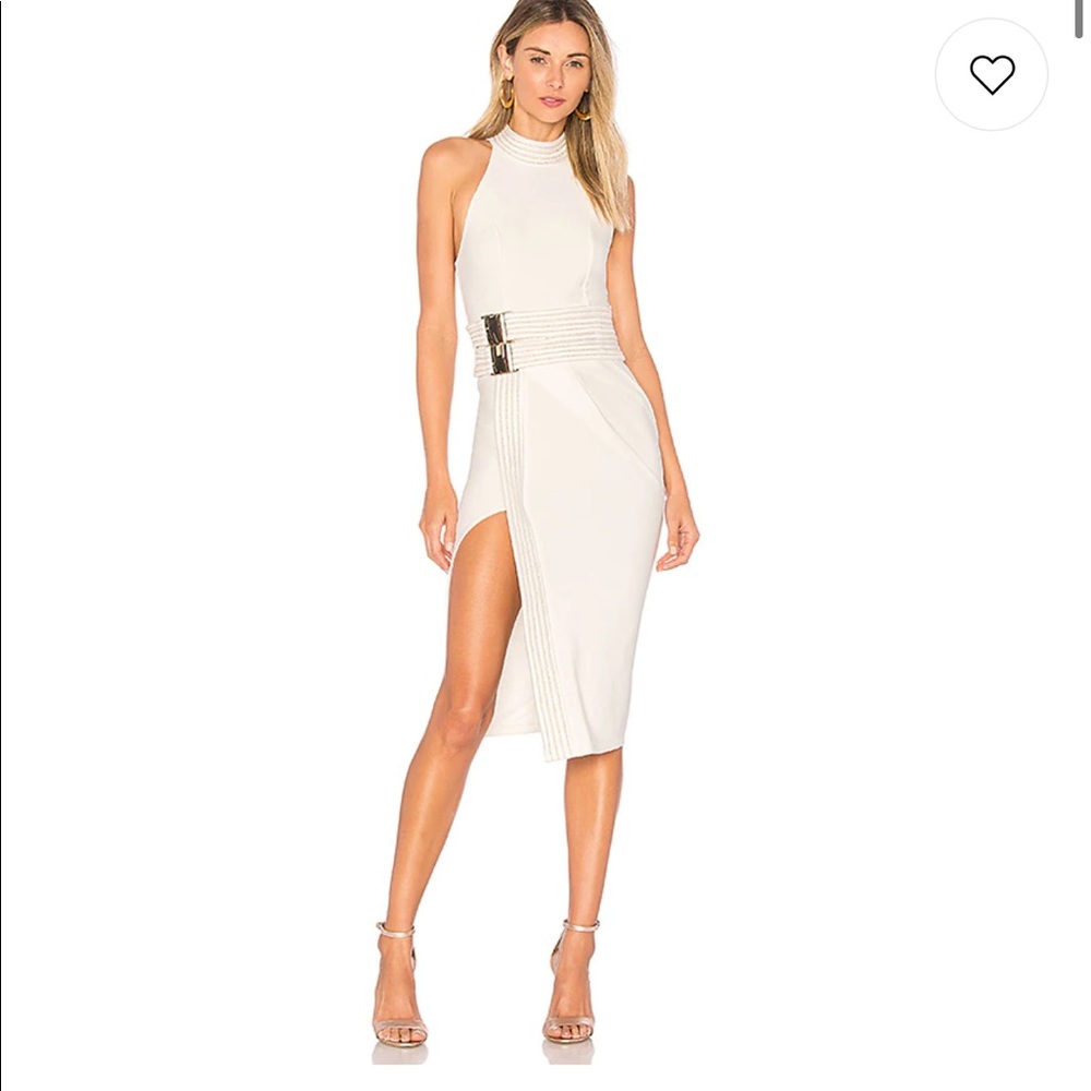 HOUSE OF ZHIVAGO ASTOR DRESS IN WHITE belted